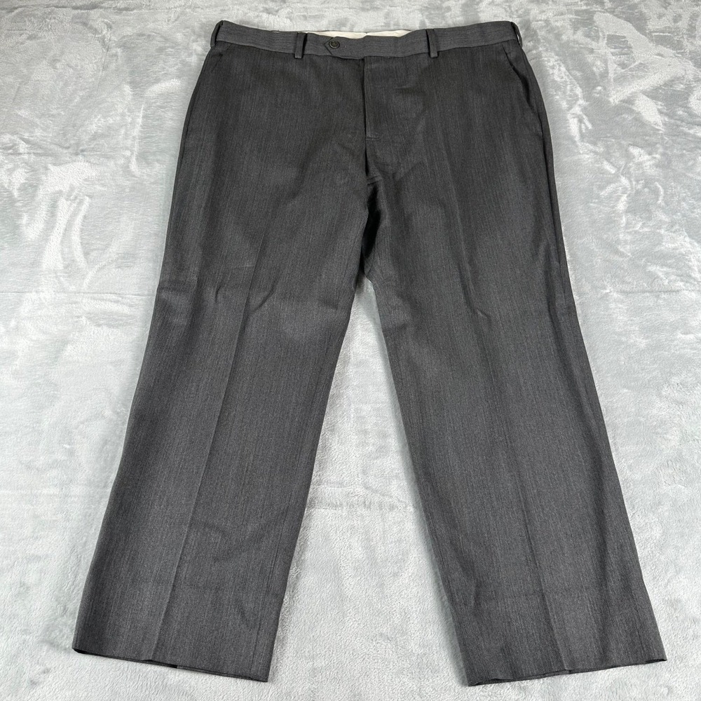 Brooks Brothers Dress Pants Mens Tag 40x30 (Actual 40x27) Grey Wool 1818 Regent